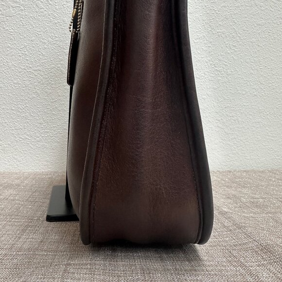 Rare Vintage Coach Marketing Tote 9580 in Mahogany Leather, NYC made 1977 in EVC - Picture 4 of 13